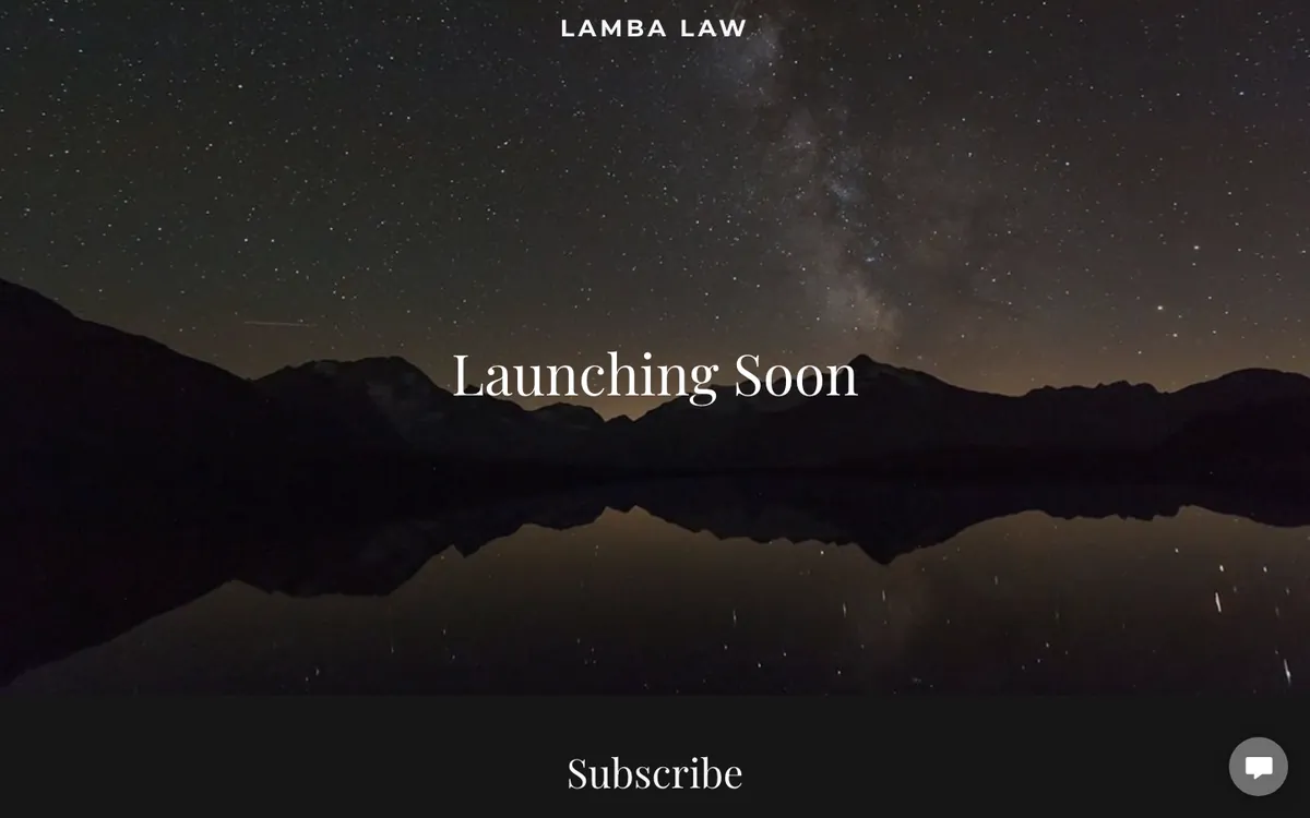 Lamba Law before the rebuild: the homepage at lambalaw.ca, Feb 26, 2025